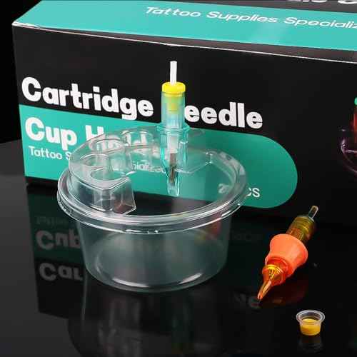 20PCS Disposable Tattoo Cartridge Cup Holder Plastic Tattoo Cartridge Tray For Tattoo Inks Needle Holder Placement Rack Disposable Plastic Cup Working Cup Cleaning Cup