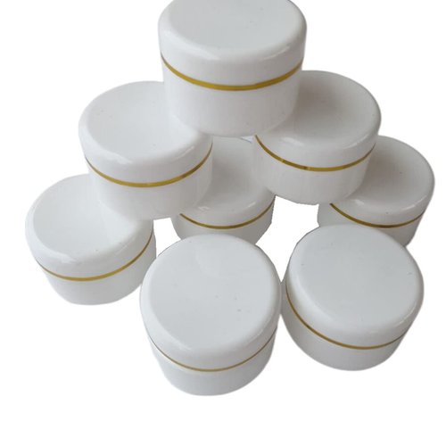 8 Pack Plastic Empty Cosmetic Containers with Lid, Portable 3 Oz 100ml Refillable Make-up Face Cream Jars Case for Body Scrub Mask Lotion Storage Pot (White)