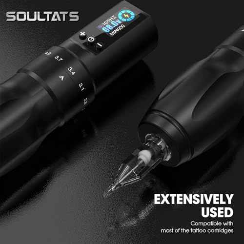 Tattoo Kit - EZTAT2 Tattoo Gun Kit with 7 Strokes 2.0-4.0mm Wireless Tattoo Machine, 1600mAh Battery Power Supply, 20Pcs Tattoo Cartridge Needles and 11 Color Inks for Tattoo Artists