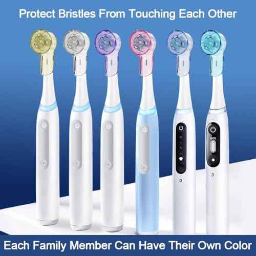 6 Pack Toothbrush Covers Compatible with Oral B iO Replacement Heads, Toothbrush Cover Caps Compatible with Oral B Pro1000 Electric Toothbrush Head£¬iO Toothbrush Head Cover for Travel & Home