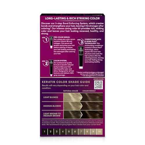 Schwarzkopf Keratin Permanent Hair Dye Cream, 6.64 Champagne Brown, Professional Quality Color for Up to 100% Gray Coverage, Bond Enforcing System