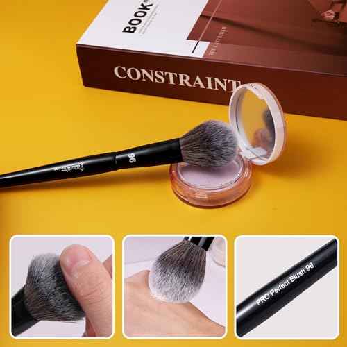 Bueart Design PRO Perfect Blush Makeup Brush 96 with Fluffy Ultra-soft Synthetic Bristles for Blush,Powder