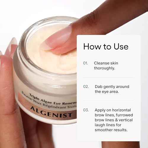 Algenist Triple Algae Eye Renewal Balm - Hydrating Vegan Eye Cream with Caffeine, Alguronic Acid & Vitamin E to Help Reduce Dark Circles, Puffiness, Fine Lines & Wrinkles - Travel Size (0.5 oz)