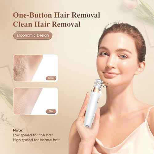 Epilator,2 in 1Epilator for Women Rechargeable,Womens Electric Shaver with LED Light,Hair Removal,Hair Removal for Women Legs/Face/Bikini/Arms,Smooth Epilator Trimmer Travel Kit Set,Simple to use