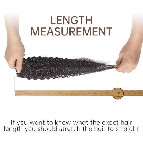 WEQUEEN Kinky Curly Human Hair Bundles Premium Virgin 100% Human Hair 3c/4a Curly Wave 14 Inch Single Bundle Natural Black