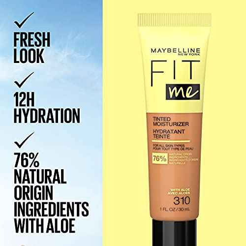 Maybelline Fit Me Tinted Moisturizer, Natural Coverage, Face Makeup, 360, 1 Count