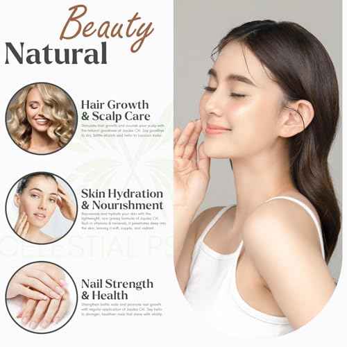 USDA Certified Organic Jojoba Oil (2 Oz) 100% Pure Natural, Chemical-Free, Hexane-Free, Hair Growth, Scalp Care, Skin Hydration, Nails Natural Beauty Enhancement, Anti-Aging