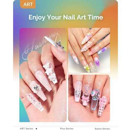 MelodySusie Handheld Cordless UV Nail Lamp with LCD Display & Eye-Protection Cover, P-Art01R Rechargeable Mini UV LED Light Flash Cures All Soft Gels, Especially Rhinestone Glue & Liner Gel Pink