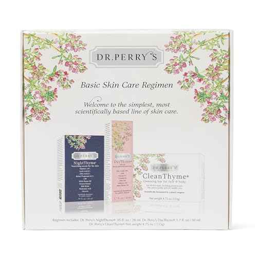 Dr. Perry's Basic Facial Skincare Regimen, 3 Pc. Kit - Vitamin C Night Serum, SPF Skin Protector, Facial Cleansing Bar