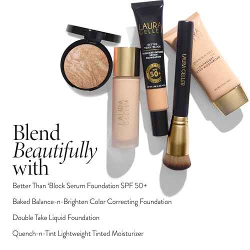 LAURA GELLER NEW YORK Full Coverage Foundation Blending Brush for All Face Makeup & Foundation