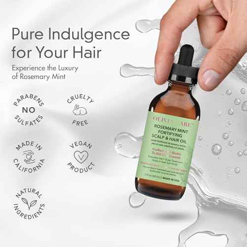 OLIVIA CARE Rosemary Oil for Hair Growth - Rosemary Oil & Mint Oil with Biotin, Fortifying Scalp and Hair Treatment to Aid Hair Growth, Made in USA.
