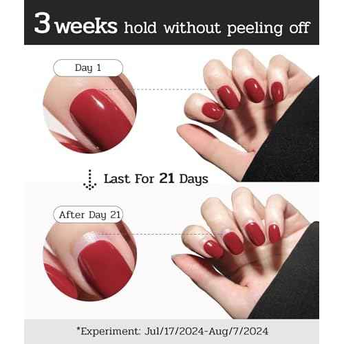 Nail Polish Strips - 22 Pcs Salon Quality Gel Nail Stickers - Long Lasting Wraps (Drama Queen Jam Pink)