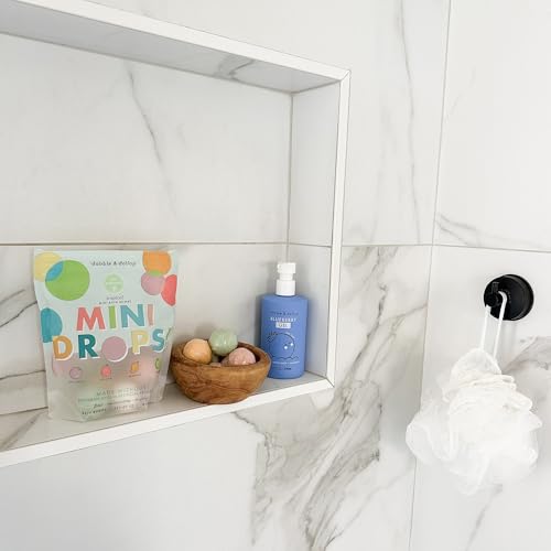 Dabble & Dollop Mini Bath Bombs, 100% Natural Droplets for Kids, Variety Pack - Resealable Pouches, Fizzy, Moisturizing & Fun, Vegan, Gluten-Free, Cruelty-Free (Set of 36)