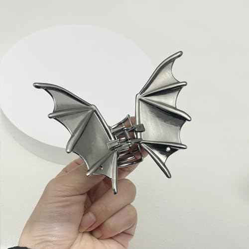 3 Pieces Large Metal Spider Net Bat Hand Hair Claw Clips for Women and Girls Thick Long Hair, Nonslip Skeleton Spooky Barrette Headband Hair Styling Accessories for Halloween Christmas Gifts