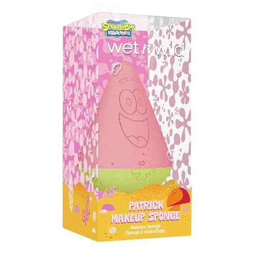 wet n wild SpongeBob SquarePants Collection Makeup Sponge, Hydrophilic, Reusable 3D Beauty Blender for Foundation, Contour & Highlighting, Patrick Star Edition