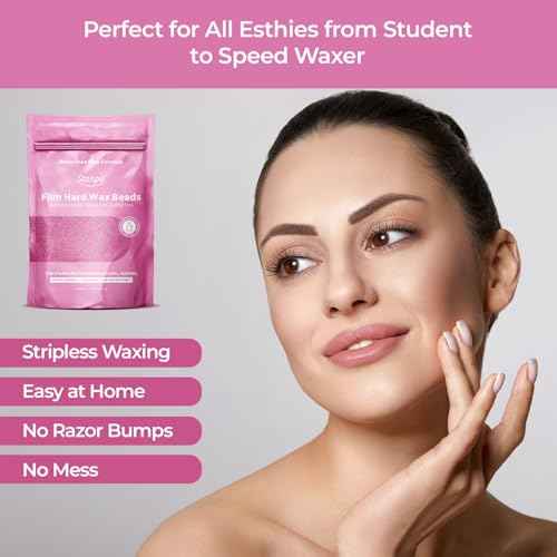 Starpil Wax 1000g / 2.2 lb Pink hypoallergenic Hard Wax Beads for body Hair Removal, Stripless Body Wax Beans, Polymer Blend Bikini Wax, Coarse Hair Removal hypoallergenic Beads for Sensitive Skin