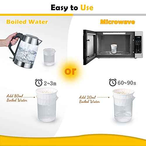 120g Nose Hair Waxing Kit with 40 Applicators - Quick & Painless Hair Remover for Men and Women, Up to 20 Uses