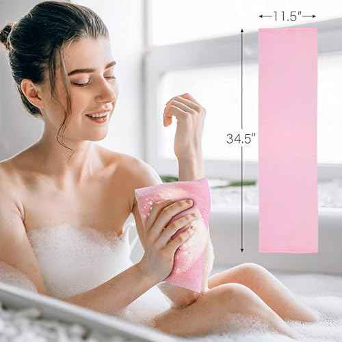Yiclick Exfoliating Washcloth Towel¡¼3 Pack¡½- Exfoliating Body Scrubber Exfoliator, Back Scrubber for Shower Bath, Exfoliate Rags Wash Cloths, Loofah Lufa Sponge, Body Scrub & Exfoliation Women Men