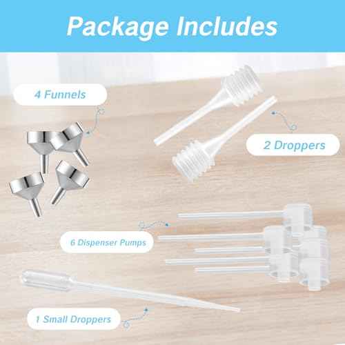 13Pcs Perfume Dispenser Tool - Replacement Pump, Funnel, Pipettes & Dropper for Travel Refillable Atomizer Bottle