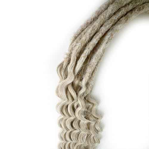 Curly Dreads with Box Braid Boho Style Dreads Synthetic Double Ended Dreadlock Extensions 26inches 10 Strands Thin Soft DE Dreadlock Extensions (T17/56)