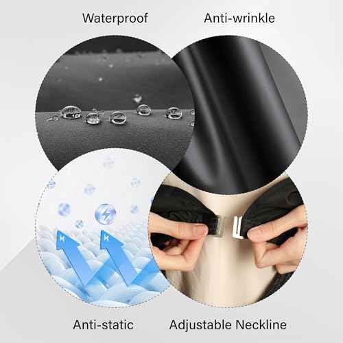 64" x 56" Waterproof Barber Cape for Men ? Adjustable Neck Salon Cape ? Professional Haircut Supplies