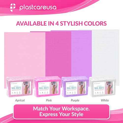 Disposable Nail Mats 50 Pcs - Salon Paper Towel and Table Cover for Nail Tech - 3 Ply Waterproof Manicure Prep Pads - Acrylic Art Supplies and Accessories (Pink)