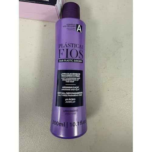 Plastica Dos Fios Home Care Kit- Maintenance Set Shampoo and Conditioner Hair Smoothing For All Hair Types, (2x300ml) Keratin Hair
