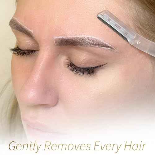 Ink Permanent Face Razors for Women with White Brow Mapping String Kit, 7 Eyebrow Razors with Pre-Inked Mapping String for Facial Hair Removal for Women, Brow Mapping Kit, Eyebrow Razor