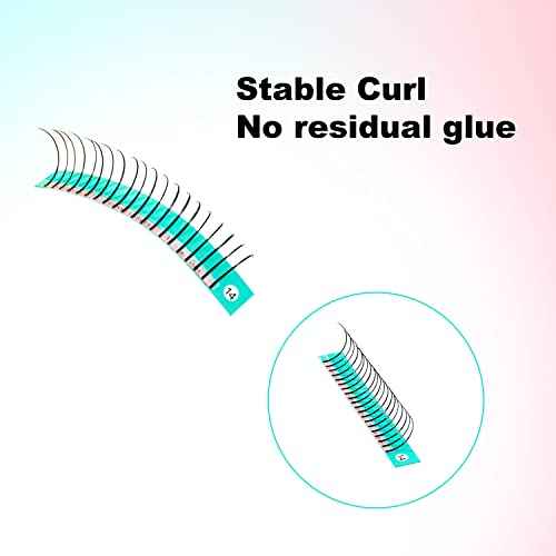 VAVALASH Premade Fan Spikes Lash Extensions 13-20mm Mixed Tray C Curl 0.07mm Matte Black Eyelash Extension Supplies Spikes Fans£¨D-0.07,13-20mm£©