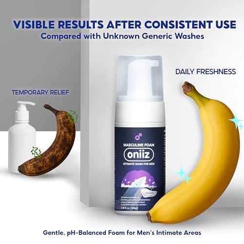 Masculine Foam Perfume Intimate Wash for Men, Triple-Barrier Intimate Defense - Prevents Odor & Itching, Natural Ingredients, pH Balance - Sweet & Alluring Aroma 3.38 fl. oz