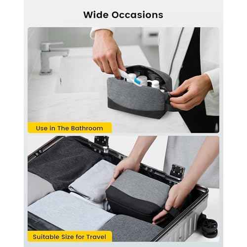 Vorspack Travel Toiletry Bag - Water Resistant Toiletry Bag for Men Small Travel Bag for Toiletries, Accessories - Black