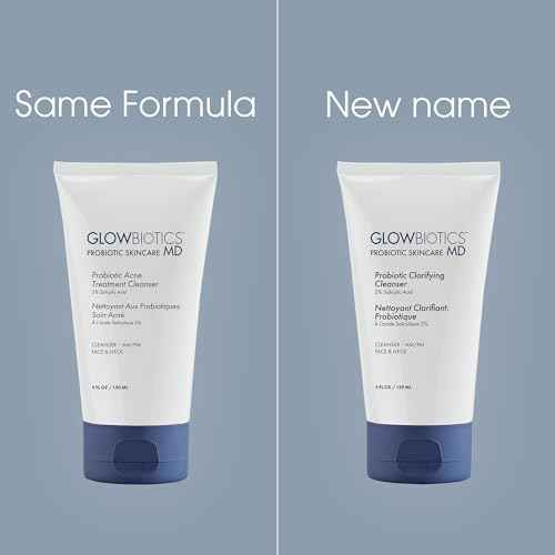 Glowbiotics Probiotic Clarifying Cleanser 5 oz ? Gentle Foaming Face Wash with 2% Salicylic Acid & Peptides | Probiotic BHA Cleanser for Oily & Acne-Prone Skin