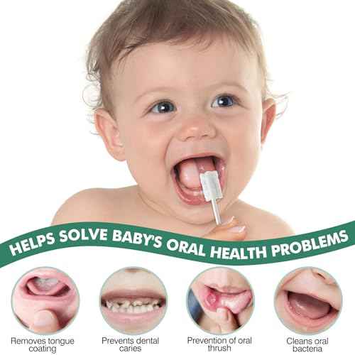 52Pcs Baby Tongue Cleaner, Disposable Baby Toothbrush Oral Cleaner, Infant Gum and Tooth Cleaning Stick for Newborns, Toddler Mouth Cleaner