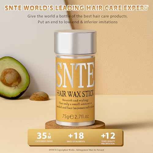 Samnyte Hair Wax Stick, 2PCS Wax Stick for Hair Slick Stick, Hair Wax Stick for Flyaways Hair Gel Stick Non-greasy Styling Cream for Fly Away & Frizz Hair