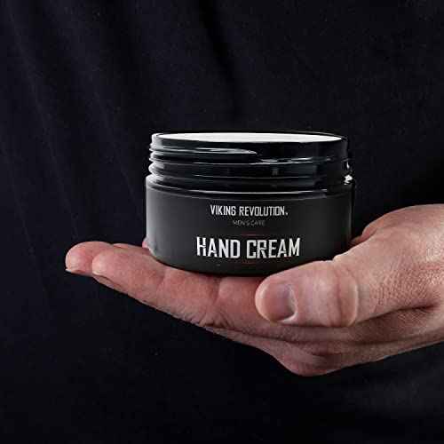 Viking Revolution Men's Hand Cream - Repair Cream for Dry, Cracked Hands - Aloe Vera Treatment with Vitamin E (3.5oz)