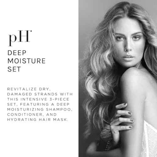 pH PURE HAIR Deep Moisture Set - Deep Moisture Shampoo and Conditioner Set with Extra Butter Hair Mask for Damaged & Dry Hair - 33.8 Oz (Pack of 3)