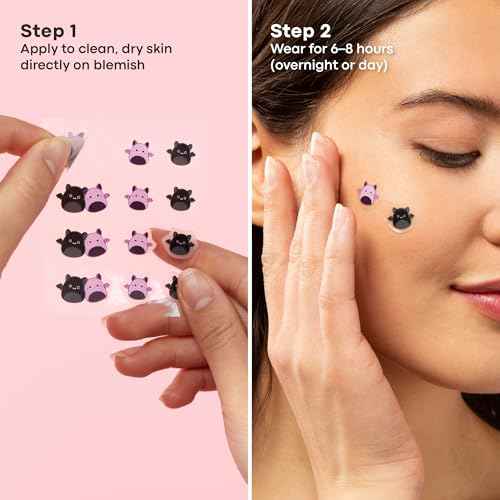 TONYMOLY x Squishmallows Halloween Emily + Zumirez the Bat Blemish Patches ? Hydrocolloid Acne Spot Treatment with Salicylic Acid ? Cute K-Beauty Pimple Patches ? 24 Count