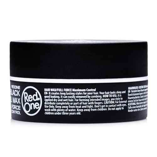 Redone Hair Styling Wax Black 150ml | Extra Hold & Shiny Finish | Gel Wax for Men & Women | Lime Scent | Non-Sticky Long Lasting Styling Wax | Maximum Control | Professional Barber Formula