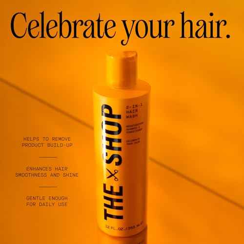 The Shop by LeBron James Men's 2-in-1 Moisturizing Hair Wash, Shampoo & Conditioner with Coconut-Derived Cleansers, Hydrates Hair & Scalp, Smoothes & Shines, Refreshing Eucalyptus Scent, 12 Fl Oz