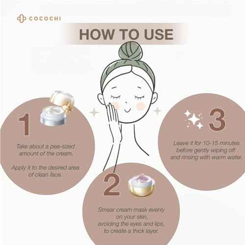 COCOCHI AG Ultimate Mask, 2in1 Facial Essence Cream Mask 3.88 fl oz, Face Moisturizer with Beneficial Ingredients, Hypoallergenic Cream Mask, Face Mask Skincare, Japanese Skincare, Cruelty Free