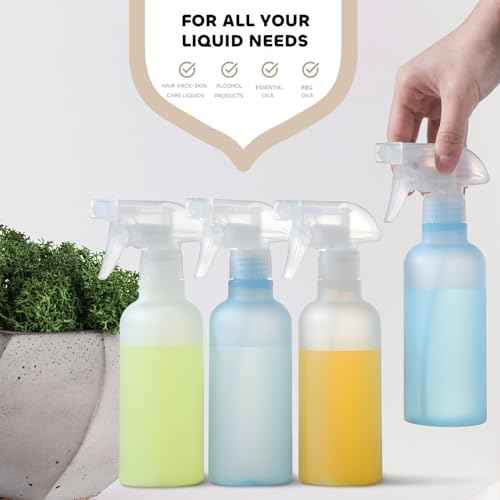 10 oz Spray Bottles, Mist/Stream Adjustable Small Spray Bottle for Hair Cleaning Plants Pet, BPA-free Plastic Water Empty Squirt Bottle with Measurements, 2 Pack
