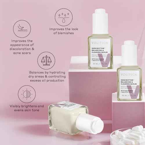Volition Beauty Skin Rhythm Balancing & Cleaning Serum with Niacinamide + Salicylic Acid | Acne & Blemish Treatment | Helps Even Skin Tone, Fade Dark Spots, Reduce Acne Scars