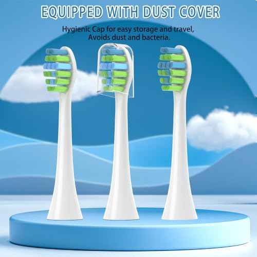 Toothbrush Replacement Heads Compatible with 7AM2M AM100/AM105/AM111 Electric Toothbrush, Soft Brush Bristles, 5 Pack White + 5 Pack Black