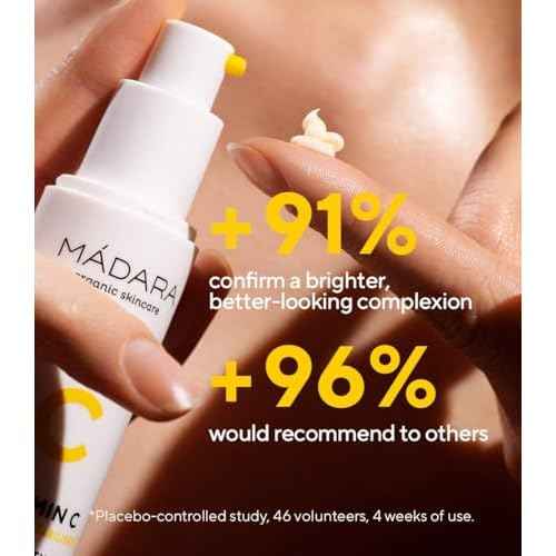 M?DARA Organic Skincare | Vitamin C Illuminating Recovery Cream ? 50 ml, Vitamin C moisturiser with hyaluronic acid, Hydrating and brightening face cream, All skin types, Vegan, Ecocert certified