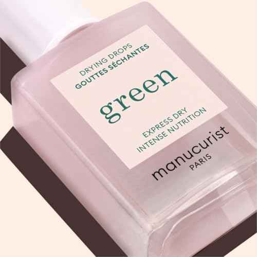 Manucurist Green Nail Polish Drying Drops - Fast Dry Nail Polish - Halves Drying Time - Nourishing Nail Care - 49.5% bio-sourced - Nail OIl - Cuticle Oil for Nails - Green System Compatible 0.5 Fl Oz