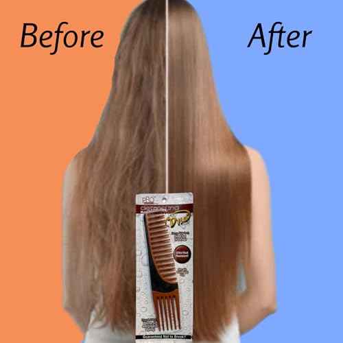 ALAZCO Premium Duo Combo Detangling Hair Lifting Comb Wide Tooth Teasing Curly Straight Thick Wet Shower Wavy Afro Long Mohawk Wigs Men Women Volume Styling Heat Resistant Non-Slip