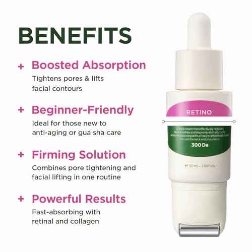 CKD Retino Collagen Gua Sha Neck Cream & Facial Serum Duo Set - Firming, Elasticity Boosting, and Deep Moisturizing. Korean Skincare Gift Set for Special Occasions and Daily Use
