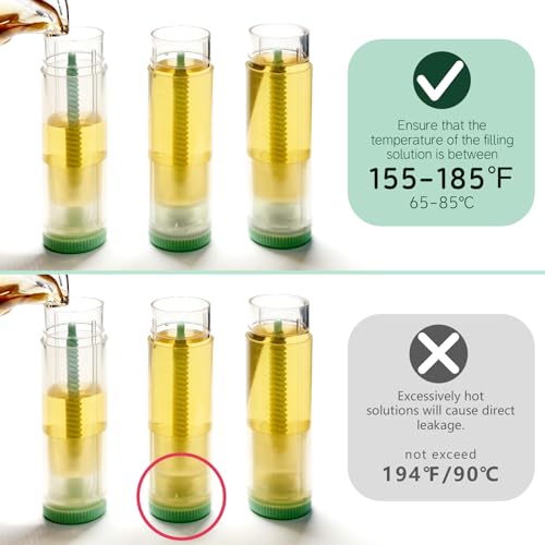 JuLand 50-Slot Lip Balm Filling Tray with Spatulas - Complete DIY Chapstick Making Kit, Compatible with 5.5ml Empty Lip Balm Tubes (Tubes Not Included)