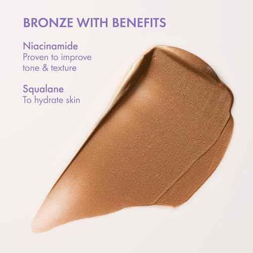Isle of Paradise Sunny Serum - Bronzing Serum with Squalane, Niacinamide, and Jojoba Oil - 4-in-1 Instant Self Tan Primer, Base, Highlighter, and Body Bronzer - 1.01 fl. Oz