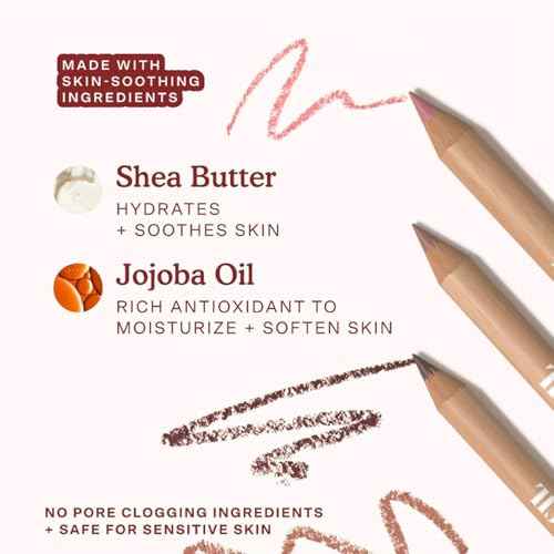 Beauty Glazed 6pcs Nude Brown Lip Liner Makeup Set - Waterproof & Smudge-Proof Matte Pencil, Long-Lasting & Durable, Smooth & Easy Glide, Non-Smudge, Contouring, Filling & Layering (NUDE-PINK Set)